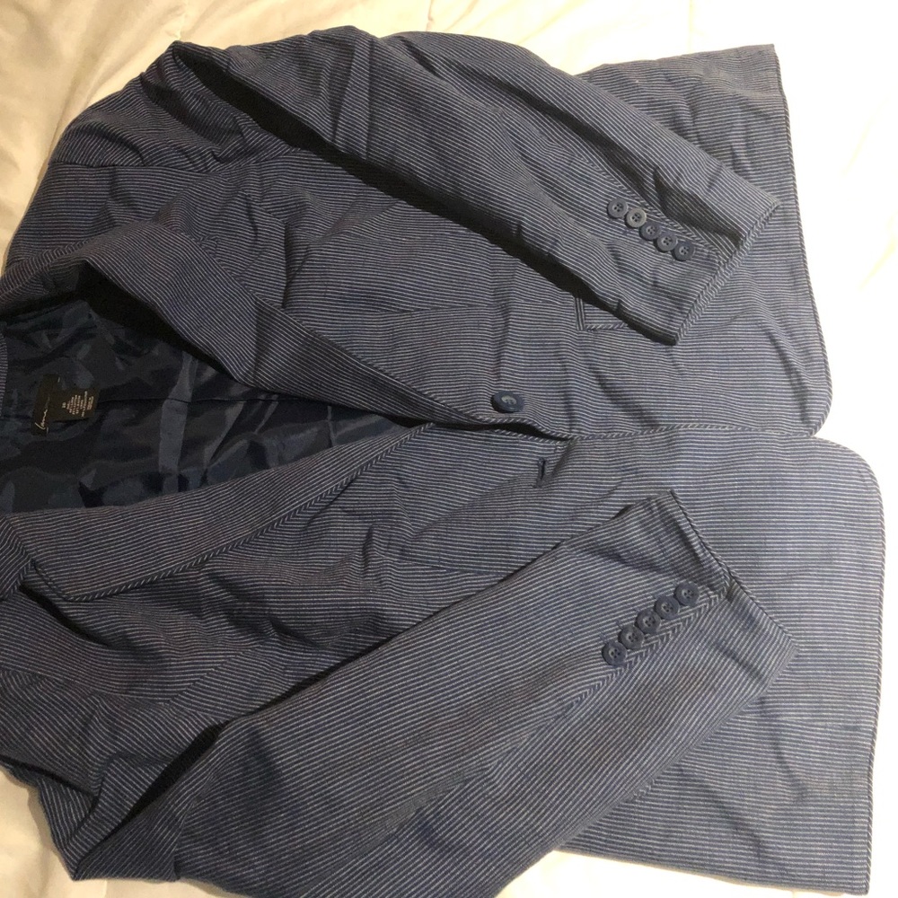 Navy blue Pinstripe suit jacket